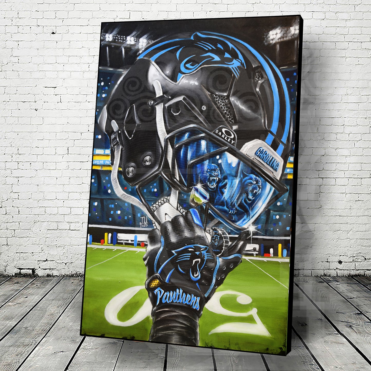 Panther Nation by Jeremy Worst Original Carolina Artwork Wall Art Canvas NFL
