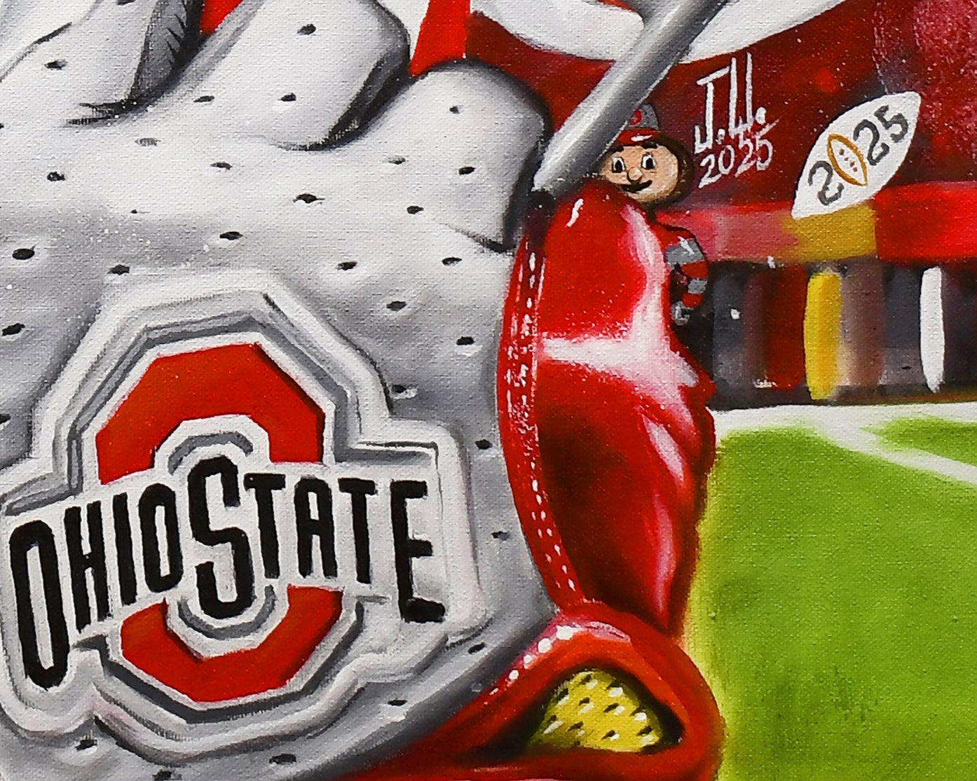 Buckeyes by Jeremy Worst sports Posters and Canvas Prints Artwork helmet College Football