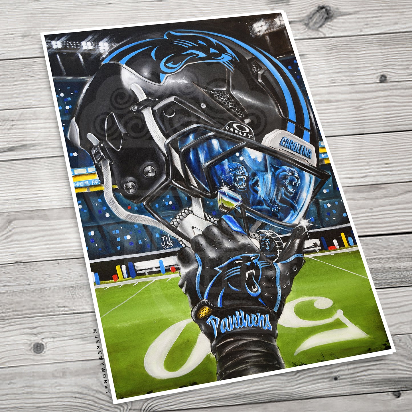 Panther Nation by Jeremy Worst Corolina Artwork Wall Art Poster Canvas NFL