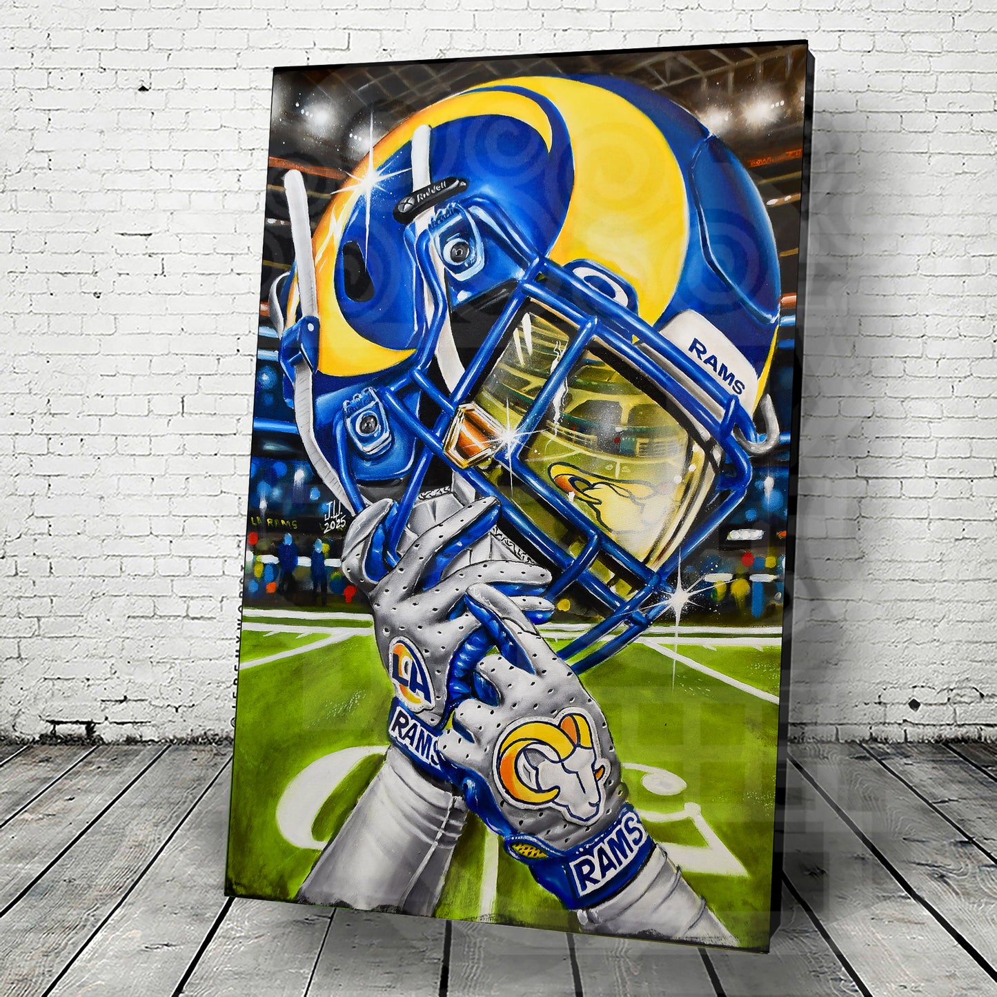 RAMS HOUSE Forever by Jeremy Worst Painting Posters Canvas Prints Artwork helmet Nfl Football Los Angeles sports