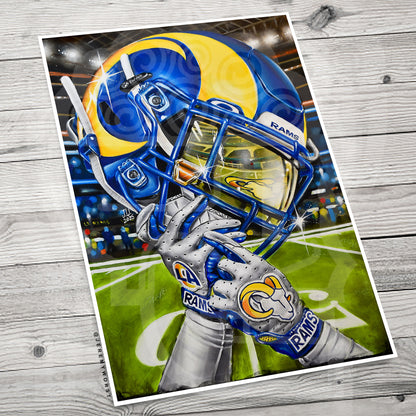RAMS HOUSE Forever by Jeremy Worst Painting Posters Canvas Prints Artwork helmet Nfl Football Los Angeles sports