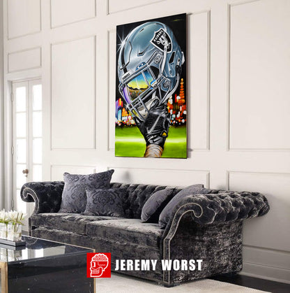 Las Vegas Raiders 2024 Painting sports Canvas Print Artwork helmet Nfl Football