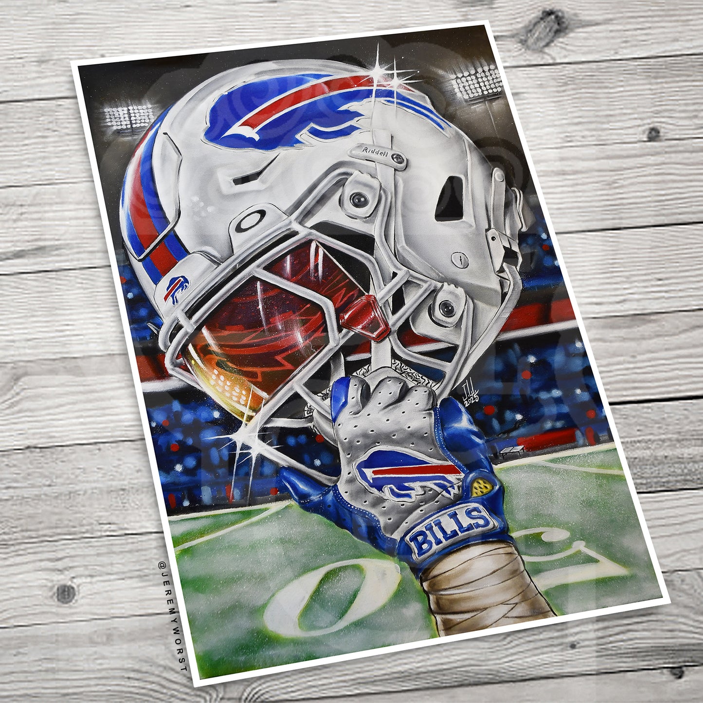 Bills Mafia by Jeremy Worst Painting Posters Canvas Prints Artwork helmet Football