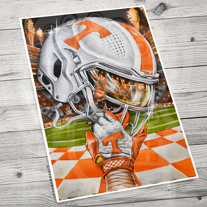 VOLS by Jeremy Worst Painting Posters Canvas Prints Artwork helmet College Football Tennessee