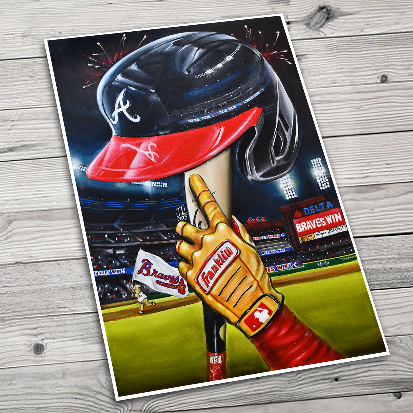 Braves Win by Jeremy Worst Painting Posters Canvas Prints Artwork Atlanta