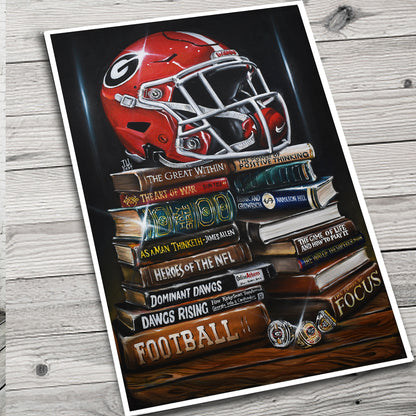Go Dawgs Georgia Bulldogs 2024 Acrylic Painting sports Canvas Print Artwork helmet sec College football Wall Decor