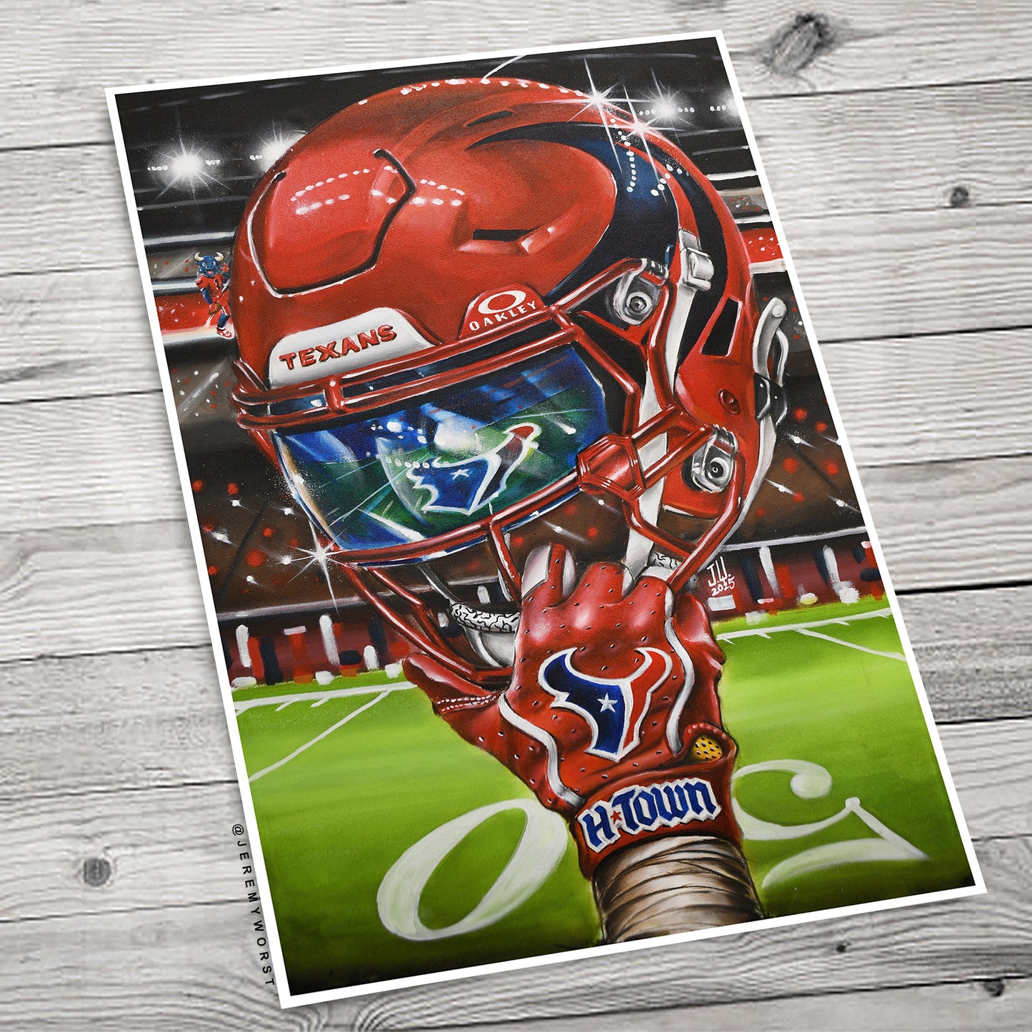 Texans by Jeremy Worst Houston Artwork Wall Art Poster Canvas