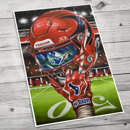 Texans by Jeremy Worst Houston Artwork Wall Art Poster Canvas