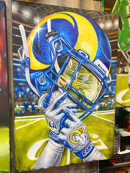 RAMS HOUSE Forever by Jeremy Worst Painting Posters Canvas Prints Artwork helmet Nfl Football Los Angeles sports