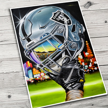Las Vegas Raiders 2024 Painting sports Canvas Print Artwork helmet Nfl Football