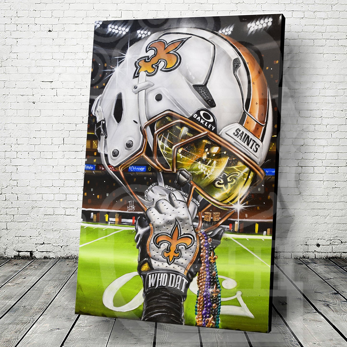 Saints by Jeremy Worst New Orleans Artwork Wall Art Poster Canvas NFL