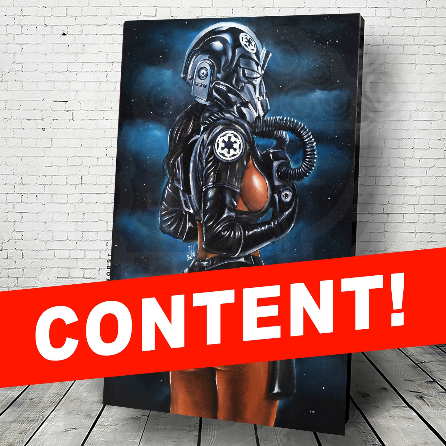 "Tie Fighter" Jeremy Worst  Painting Pinup Cosplay Fan Art