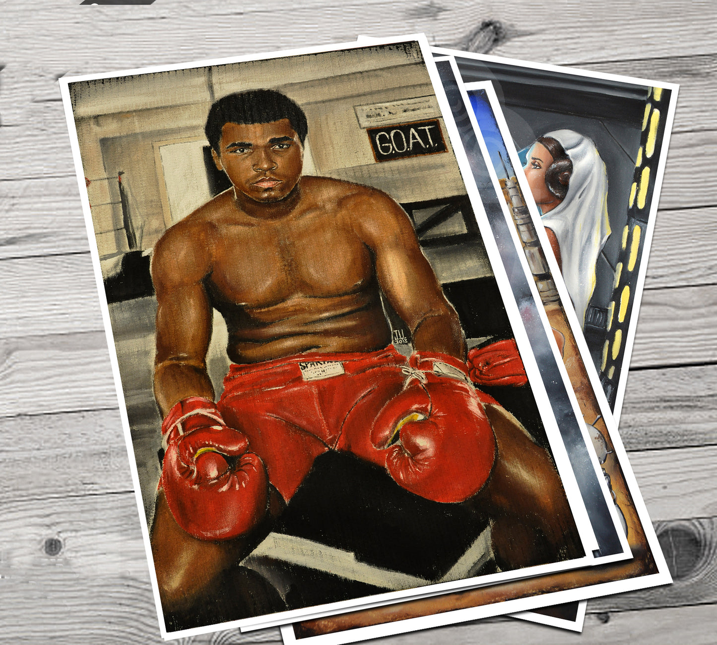JEREMY WORST GOAT Muhammad Ali Original Art Signed canvas Original Print boxing boxer
