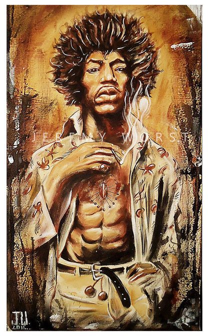 JEREMY WORST Jimi Hendrix 2011 Canvas print  anime art painting