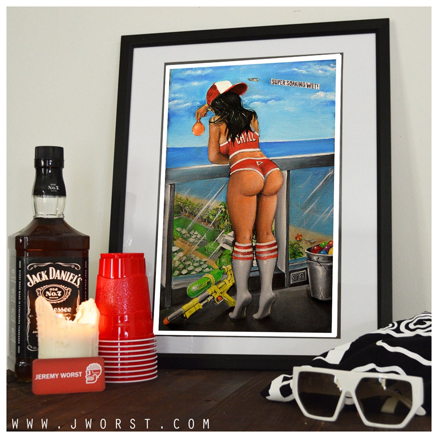 JEREMY WORST Super Soaking Wet girl Artwork Fine Art Print