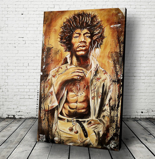 JEREMY WORST Jimi Hendrix 2011 Canvas print  anime art painting