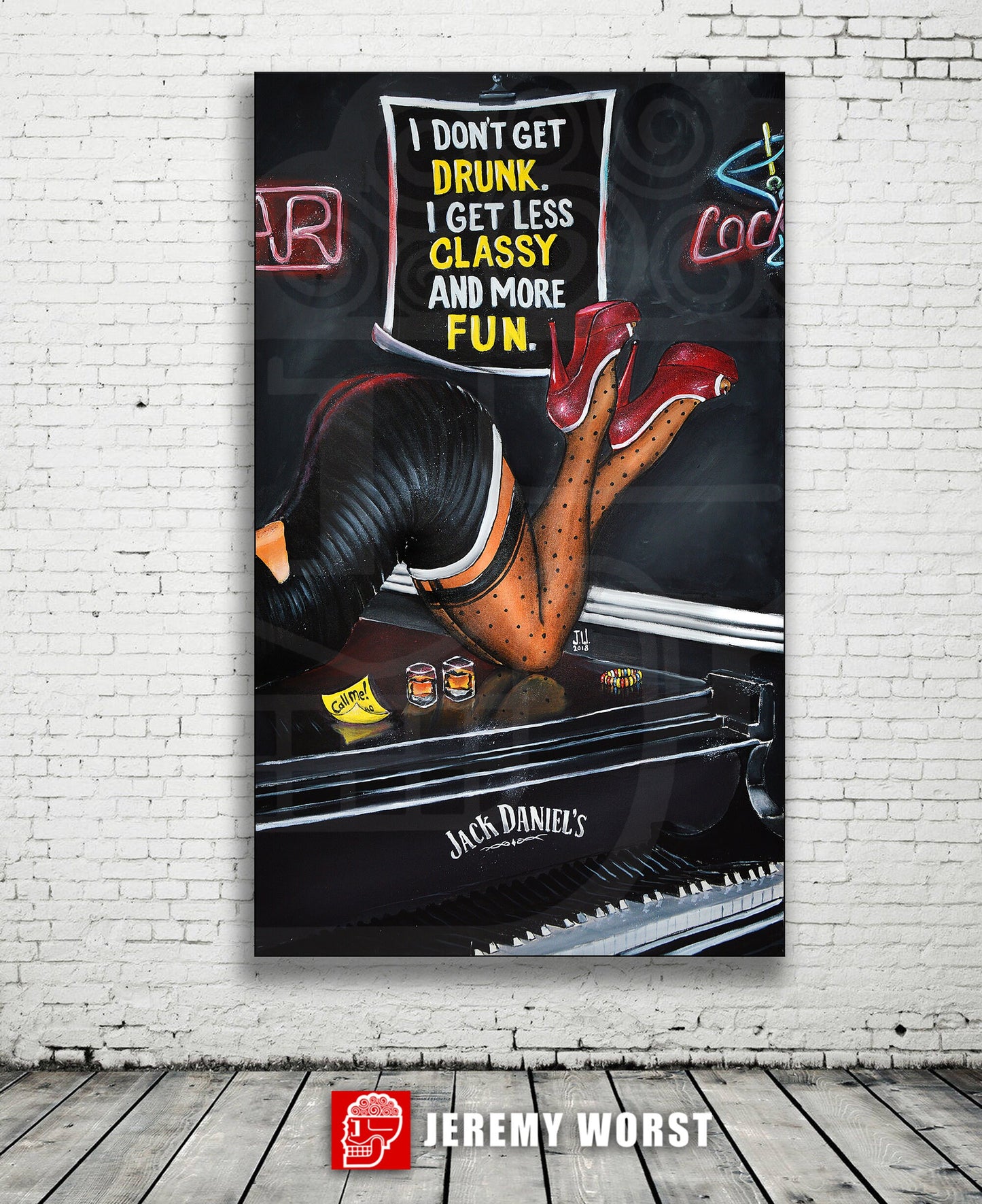 JEREMY WORST Call Me Jack Whiskey Canvas Wall Art