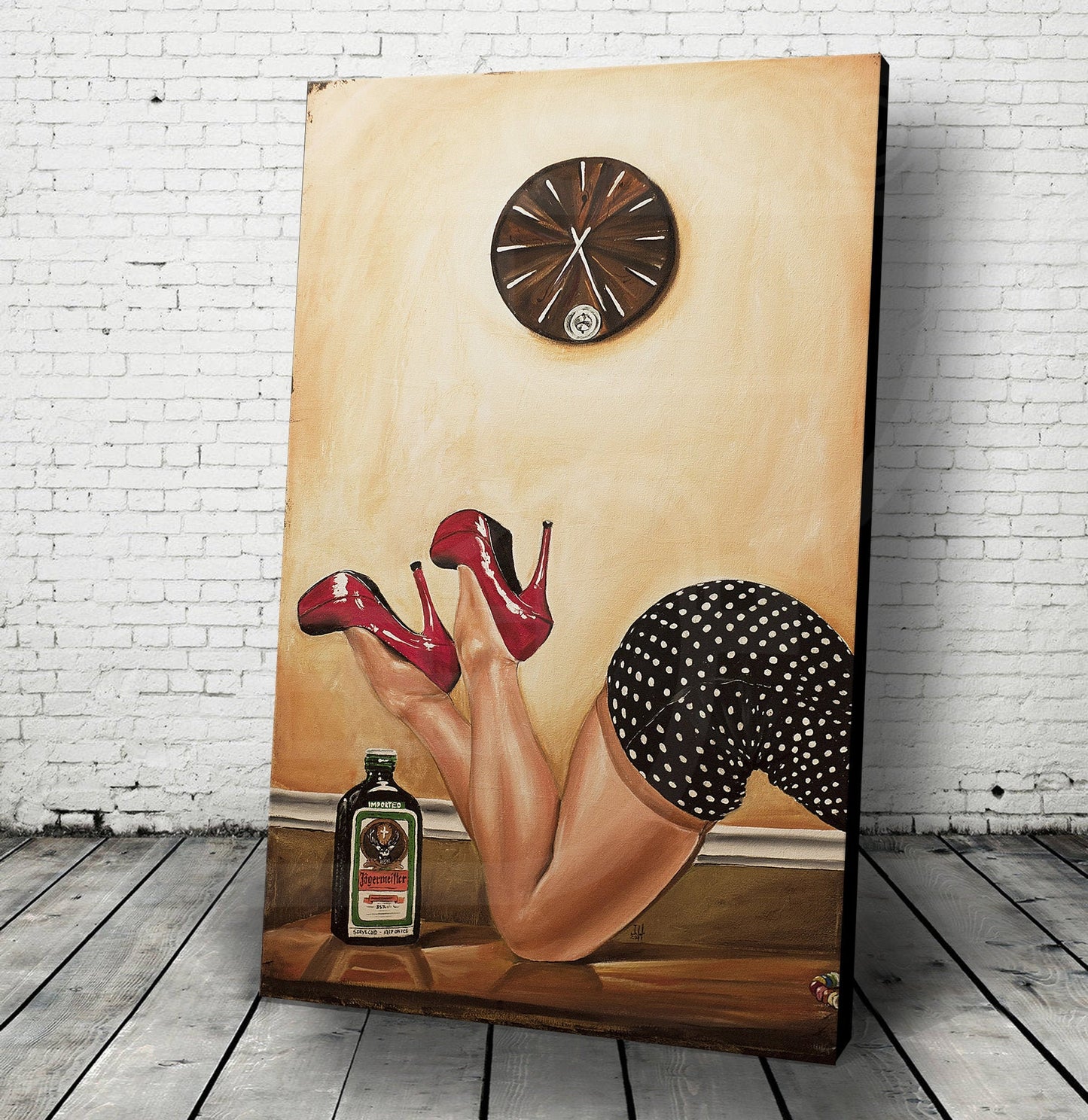 JEREMY WORST Jager Time Sexy painting lady skirt dress polka dot