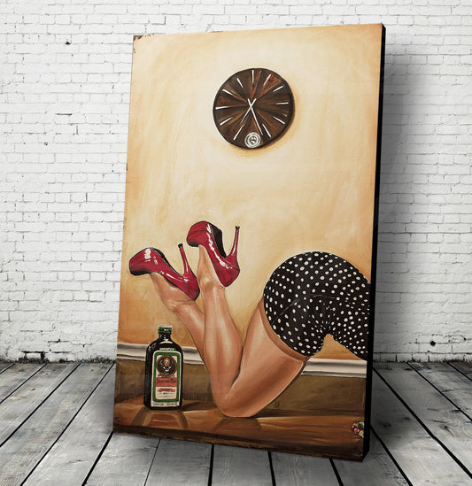 JEREMY WORST Jager Time Sexy painting lady skirt dress polka dot