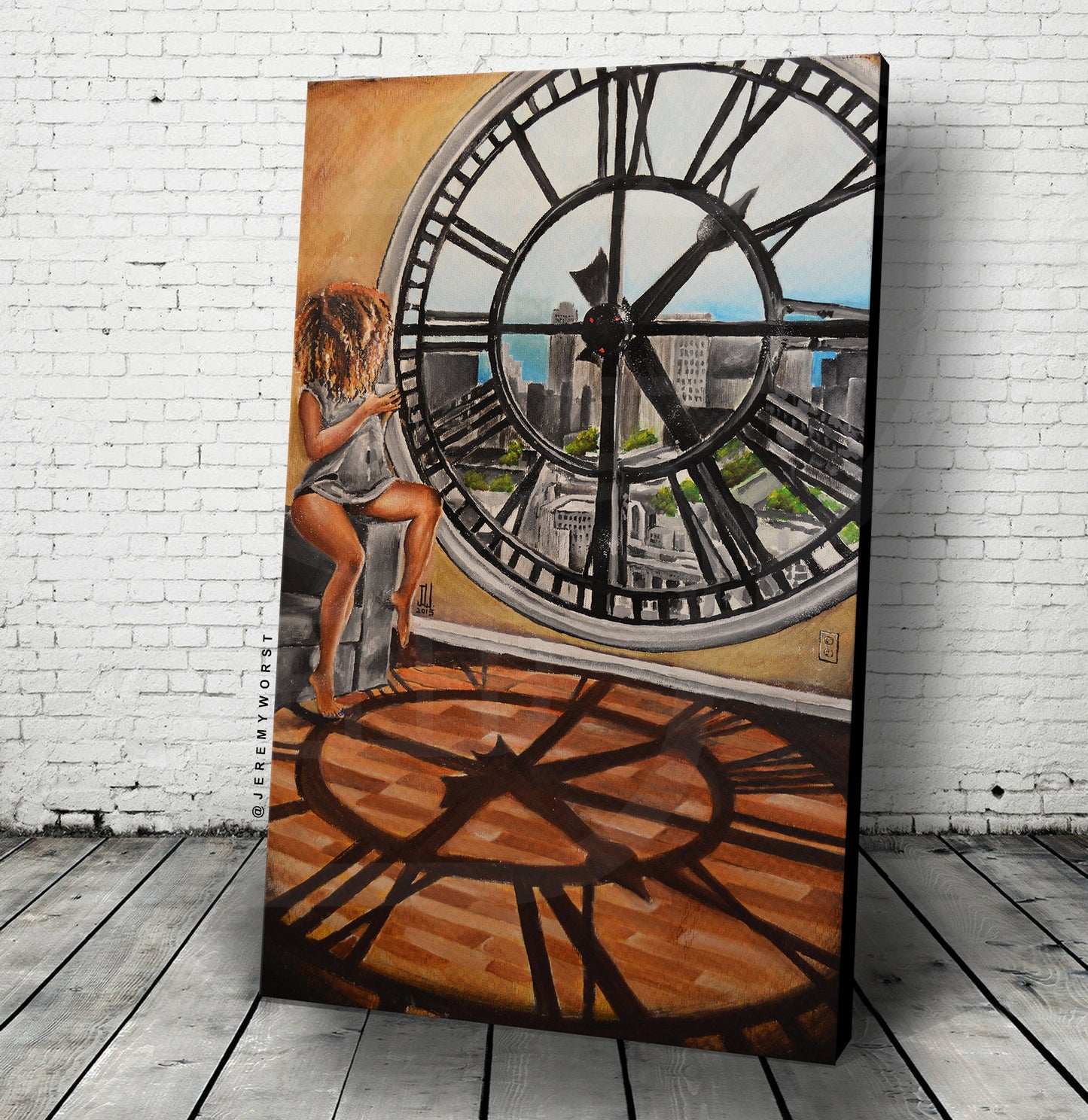 JEREMY WORST Only Time Will Tell Coffee Sexy girl Artwork Fine Art Print