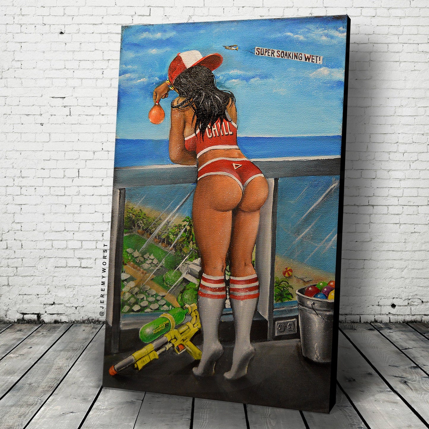 JEREMY WORST Super Soaking Wet girl Artwork Fine Art Print