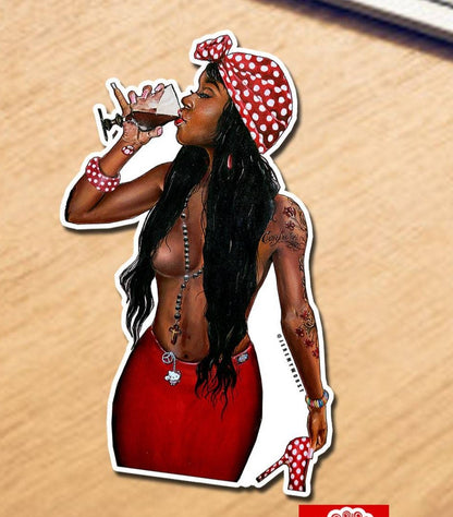 JEREMY WORST Conjure African Nubian queen Drinking wine Whiskey bourbon