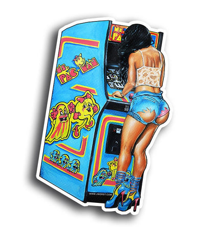 JEREMY WORST Ms P4CKED Arcade Sexy girl Artwork Fine Art Print wrestler gamer gaming fighting