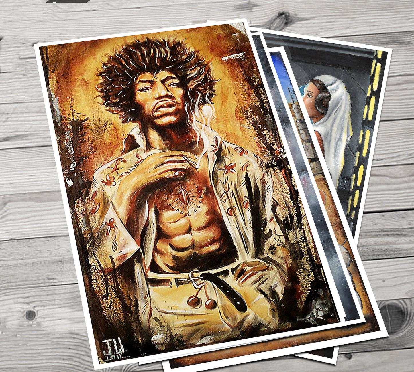 JEREMY WORST Jimi Hendrix 2011 Canvas print  anime art painting