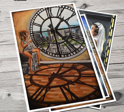 JEREMY WORST Only Time Will Tell Coffee Sexy girl Artwork Fine Art Print